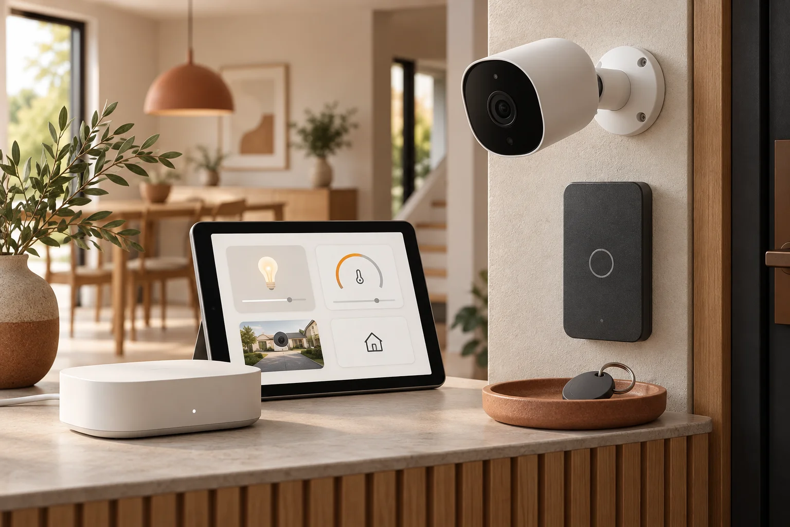 Smart home med kameraovervågning og adgangskontrol
