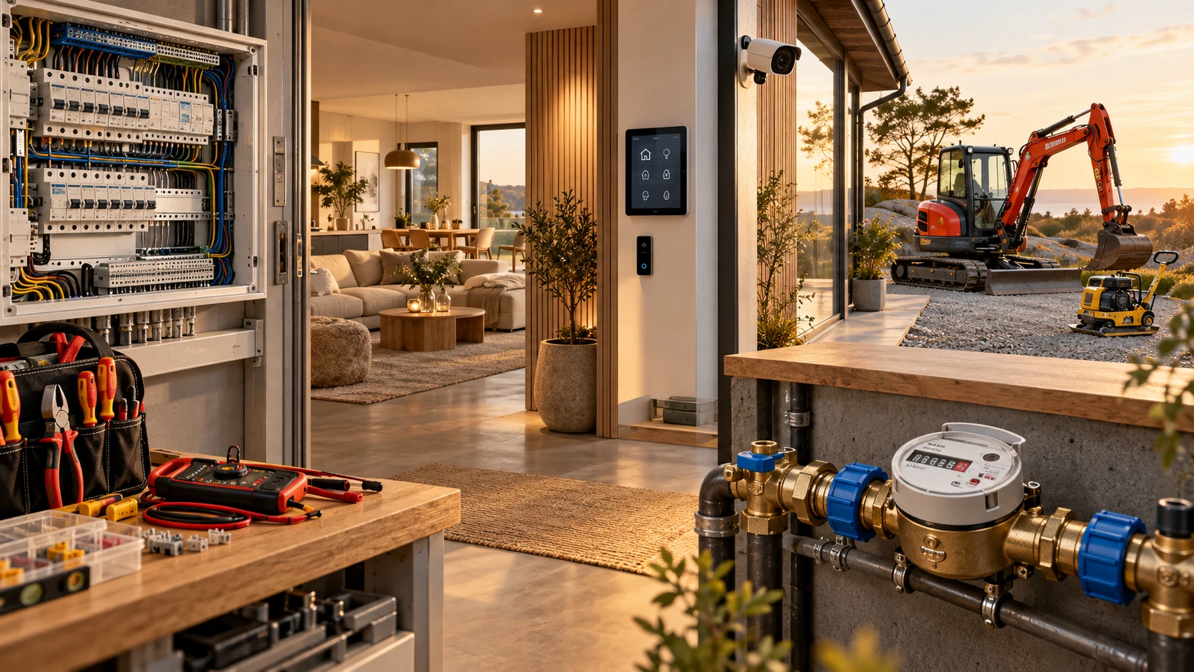 Elinstallation, smart home, materieludlejning og vandmåling hos ThomBergs